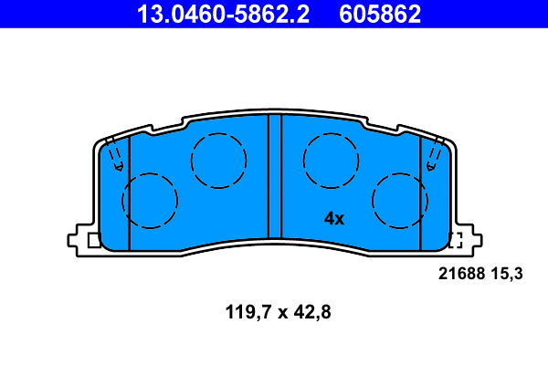 Brake Pad Set, disc brake (13.0460-5862.2)