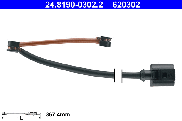 Warning Contact, brake pad wear (24.8190-0302.2)