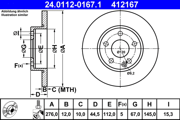 Brake Disc (24.0112-0167.1)