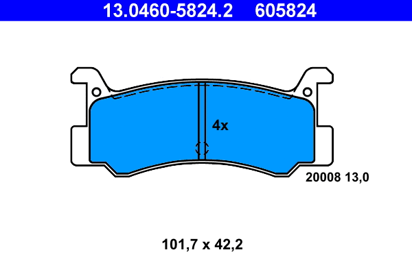 Brake Pad Set, disc brake (13.0460-5824.2)