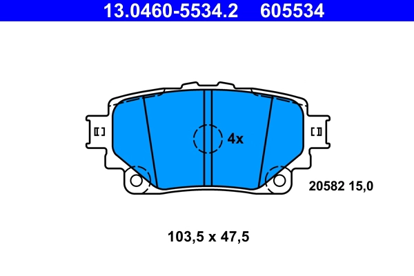 Brake Pad Set, disc brake (13.0460-5534.2)