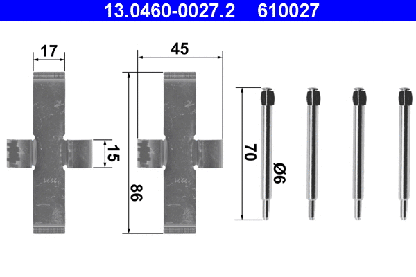 Accessory Kit, disc brake pad (13.0460-0027.2)