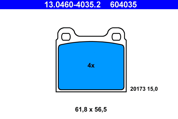 Brake Pad Set, disc brake (13.0460-4035.2)