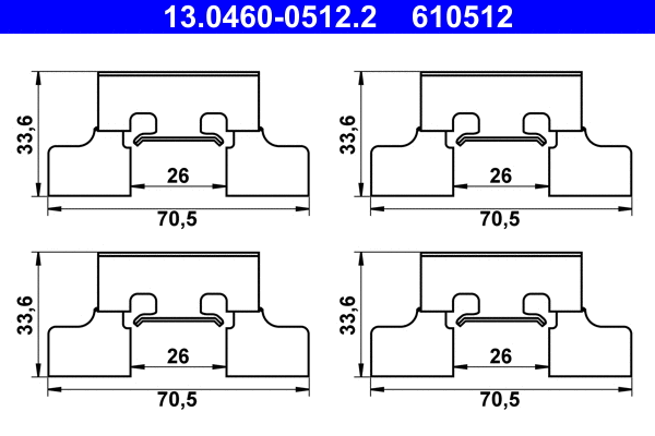 Accessory Kit, disc brake pad (13.0460-0512.2)
