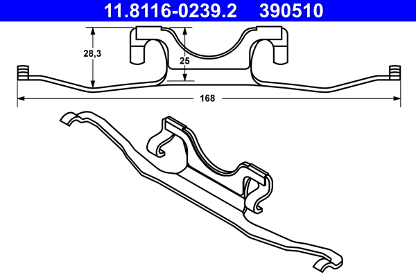 Spring, brake caliper (11.8116-0239.2)
