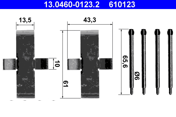 Accessory Kit, disc brake pad (13.0460-0123.2)
