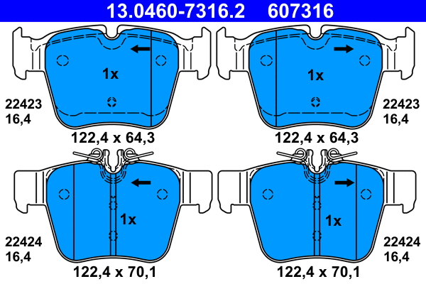 Brake Pad Set, disc brake (13.0460-7316.2)