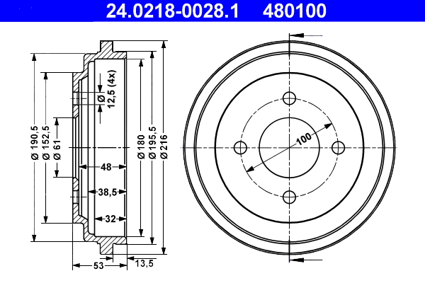 Brake Drum (24.0218-0028.1)
