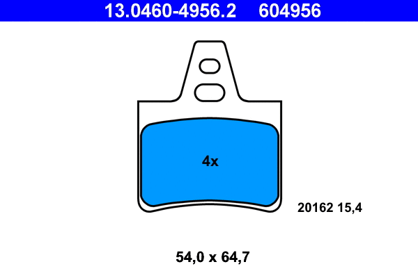 Brake Pad Set, disc brake (13.0460-4956.2)