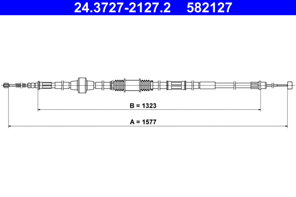 Cable Pull, parking brake (24.3727-2127.2)