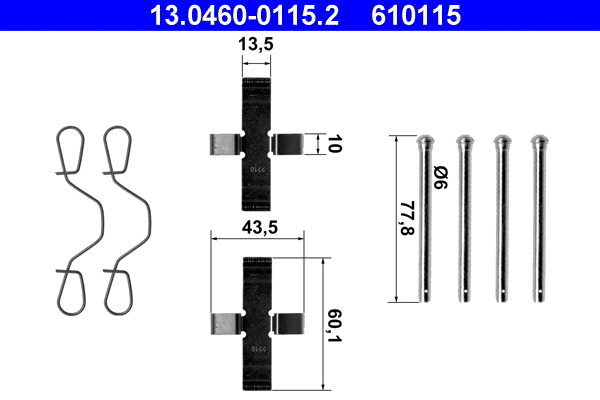 Accessory Kit, disc brake pad (13.0460-0115.2)