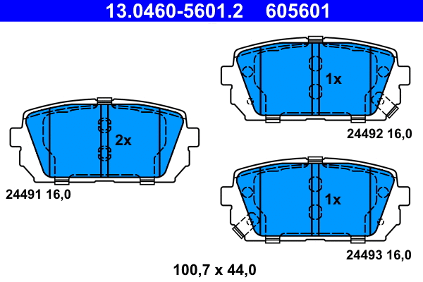 Brake Pad Set, disc brake (13.0460-5601.2)