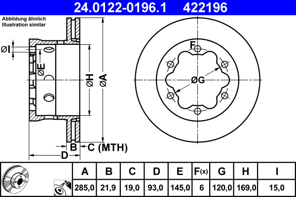 Brake Disc (24.0122-0196.1)