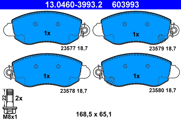 Brake Pad Set, disc brake (13.0460-3993.2)