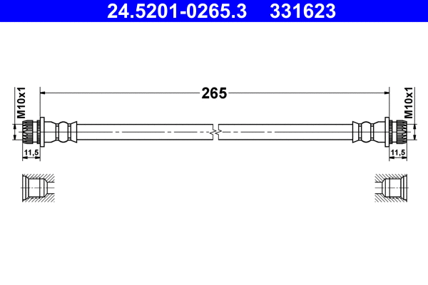 Brake Hose (24.5201-0265.3)