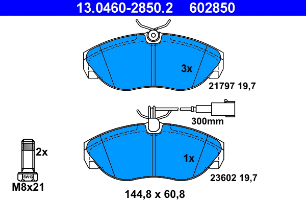 Brake Pad Set, disc brake (13.0460-2850.2)