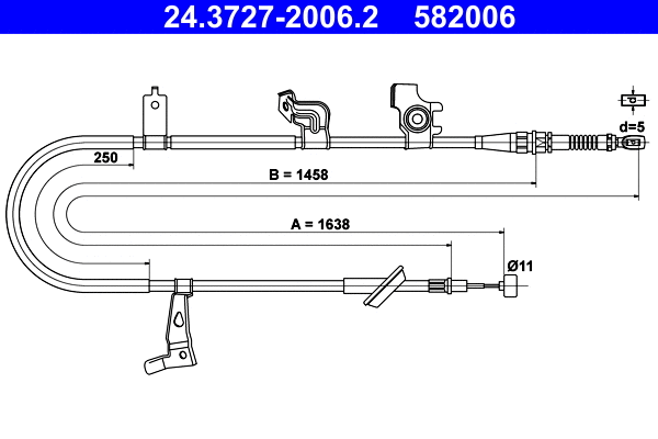 Cable Pull, parking brake (24.3727-2006.2)