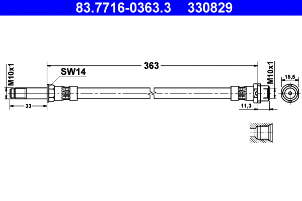 Brake Hose (83.7716-0363.3)