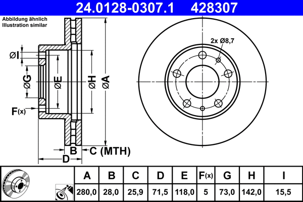 Brake Disc (24.0128-0307.1)