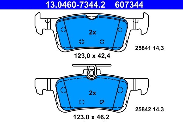 Brake Pad Set, disc brake (13.0460-7344.2)