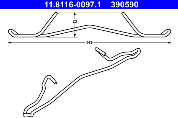 Spring, brake caliper (11.8116-0097.1)