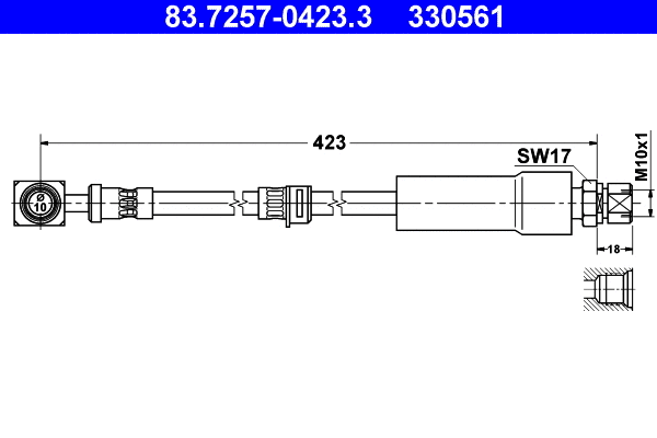 Brake Hose (83.7257-0423.3)
