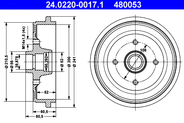 Brake Drum (24.0220-0017.1)