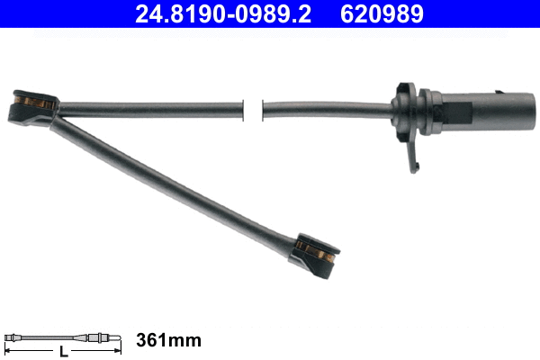 Warning Contact, brake pad wear (24.8190-0989.2)