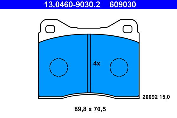Brake Pad Set, disc brake (13.0460-9030.2)
