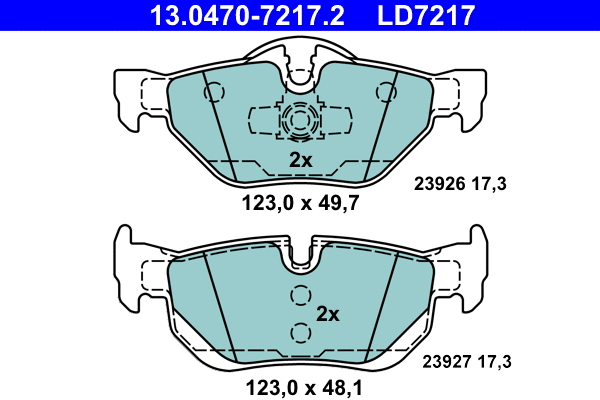 Brake Pad Set, disc brake (13.0470-7217.2)