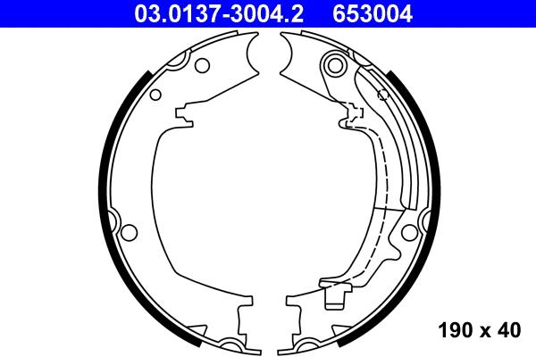 Brake Shoe Set, parking brake (03.0137-3004.2)