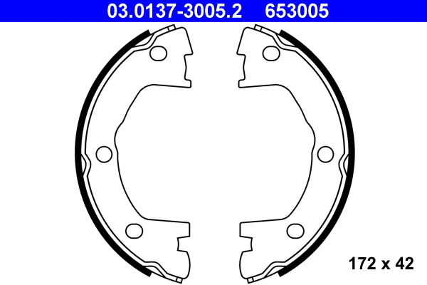 Brake Shoe Set, parking brake (03.0137-3005.2)