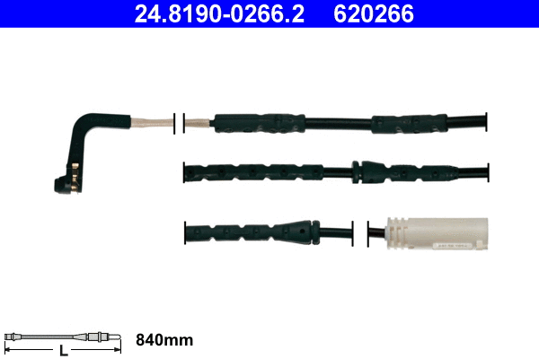 Warning Contact, brake pad wear (24.8190-0266.2)