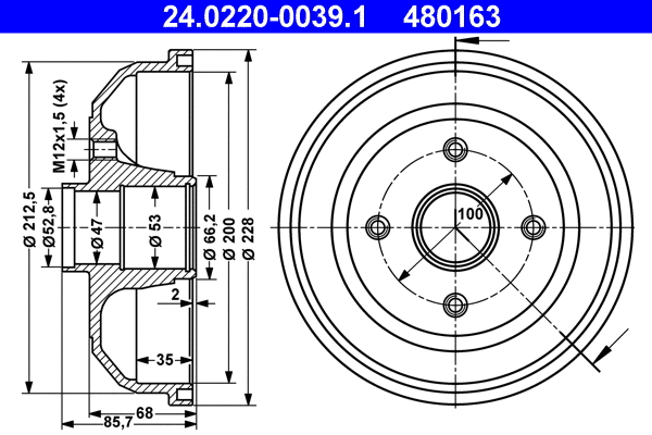 Brake Drum (24.0220-0039.1)