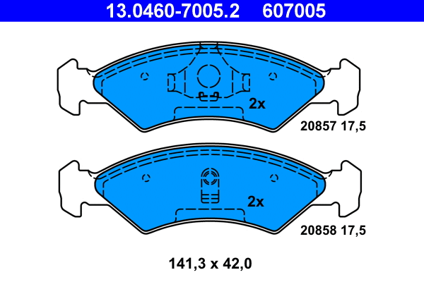 Brake Pad Set, disc brake (13.0460-7005.2)