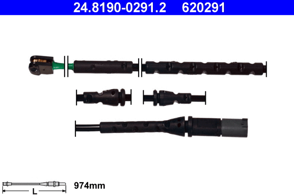 Warning Contact, brake pad wear (24.8190-0291.2)