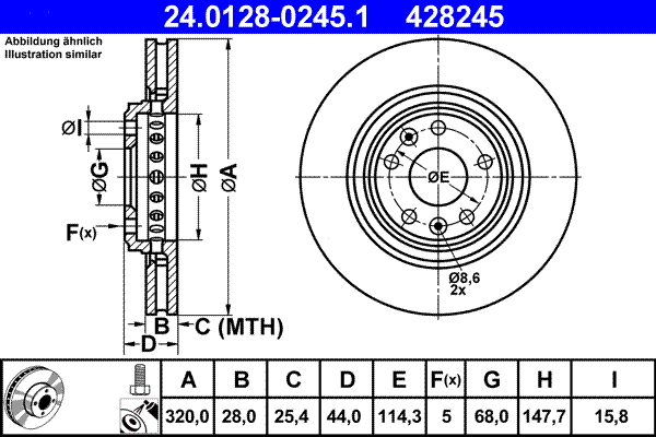 Brake Disc (24.0128-0245.1)