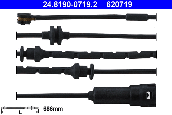 Warning Contact, brake pad wear (24.8190-0719.2)