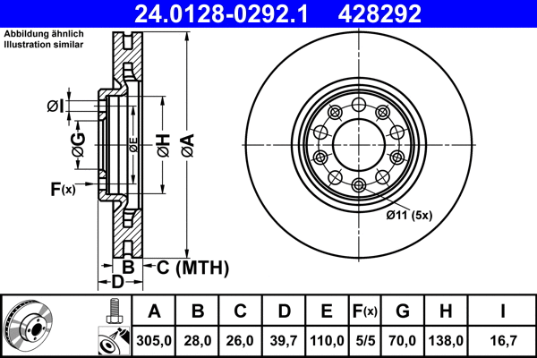Brake Disc (24.0128-0292.1)