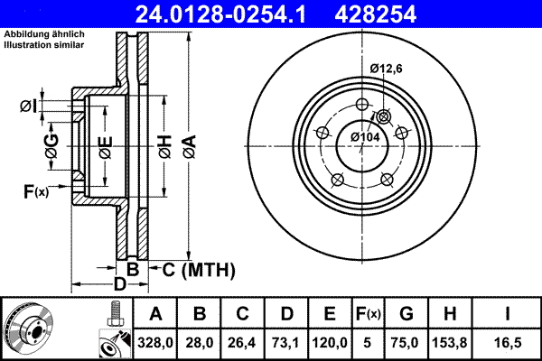 Brake Disc (24.0128-0254.1)