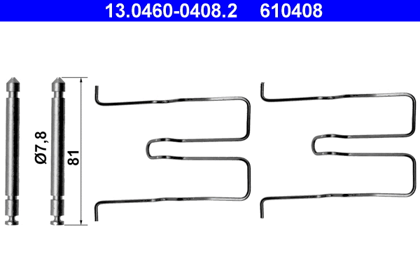 Accessory Kit, disc brake pad (13.0460-0408.2)