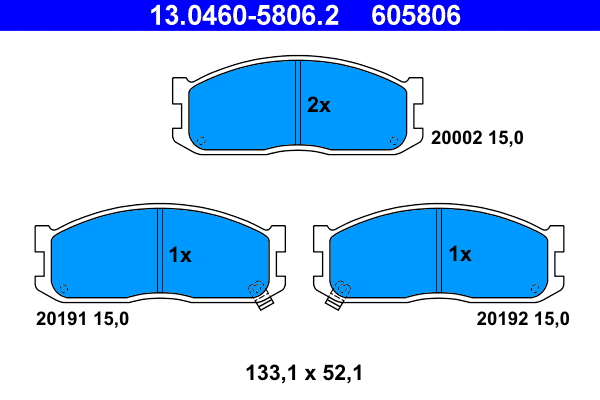 Brake Pad Set, disc brake (13.0460-5806.2)