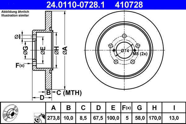 Brake Disc (24.0110-0728.1)