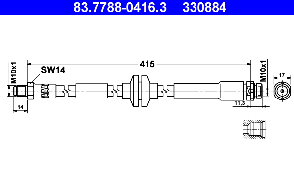Brake Hose (83.7788-0416.3)