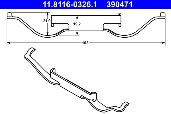 Spring, brake caliper (11.8116-0326.1)