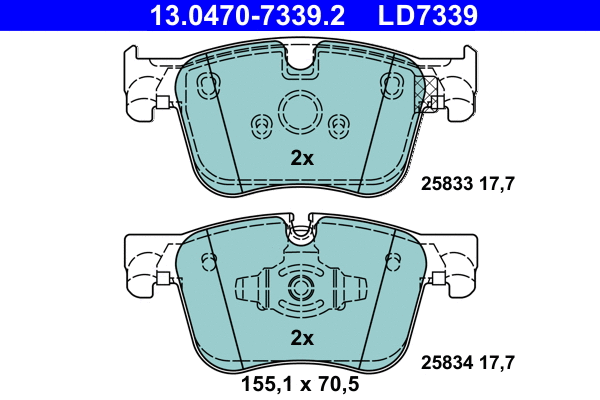 Brake Pad Set, disc brake (13.0470-7339.2)