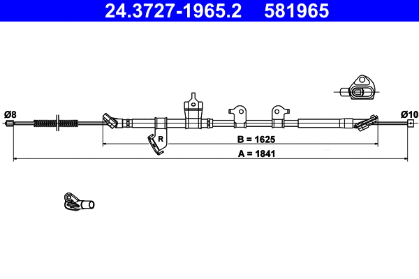 Cable Pull, parking brake (24.3727-1965.2)
