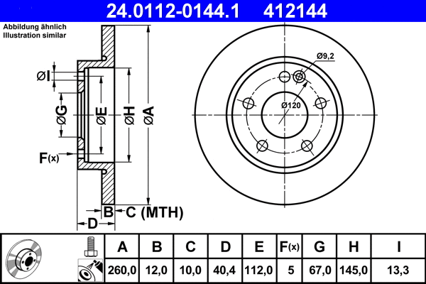 Brake Disc (24.0112-0144.1)