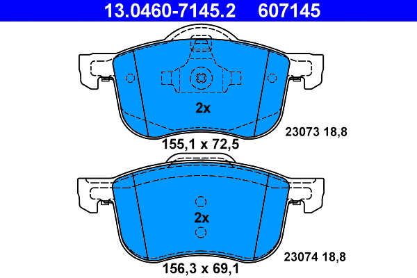 Brake Pad Set, disc brake (13.0460-7145.2)