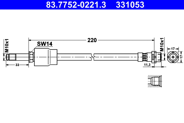 Brake Hose (83.7752-0221.3)
